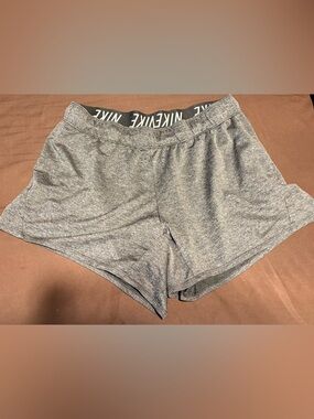 Nike Dark Gray Heather Athletic Shorts with Branded Waistband SZ M